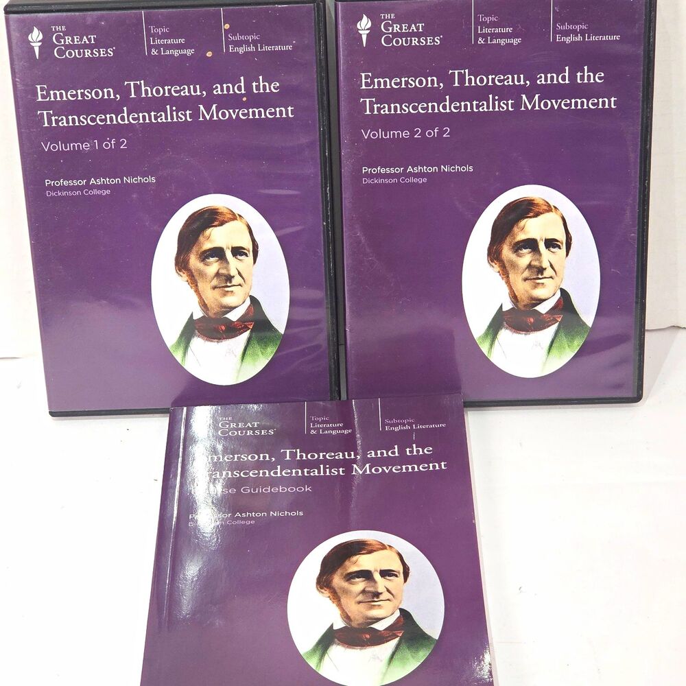 The Great Courses Emerson, Thoreau & Transcendentalist Movement CDs Vol 1-2